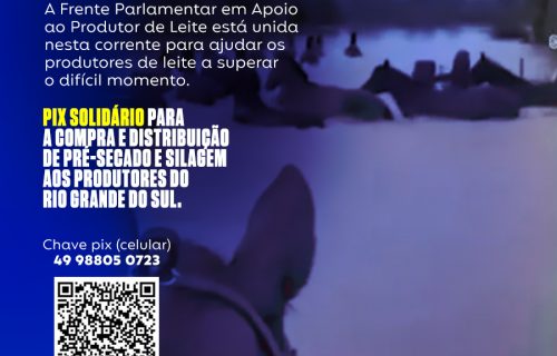 FPPL APOIA AÇÃO “PIX SOLIDÁRIO” PARA AJUDAR PRODUTORES DE LEITE DO RS